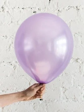 Lila Metalik Balon 10 Adet