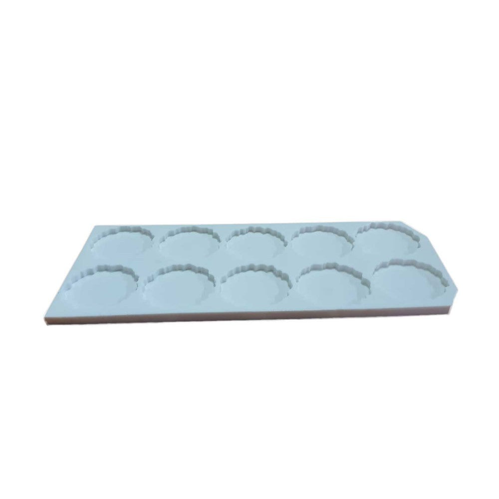 Epoksi Silikon Kalıp Tırtıklı Kenar Magnet Kalıbı (6.8 CM 10 lu)