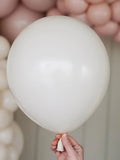 Beyaz Retro Balon 12 Adet