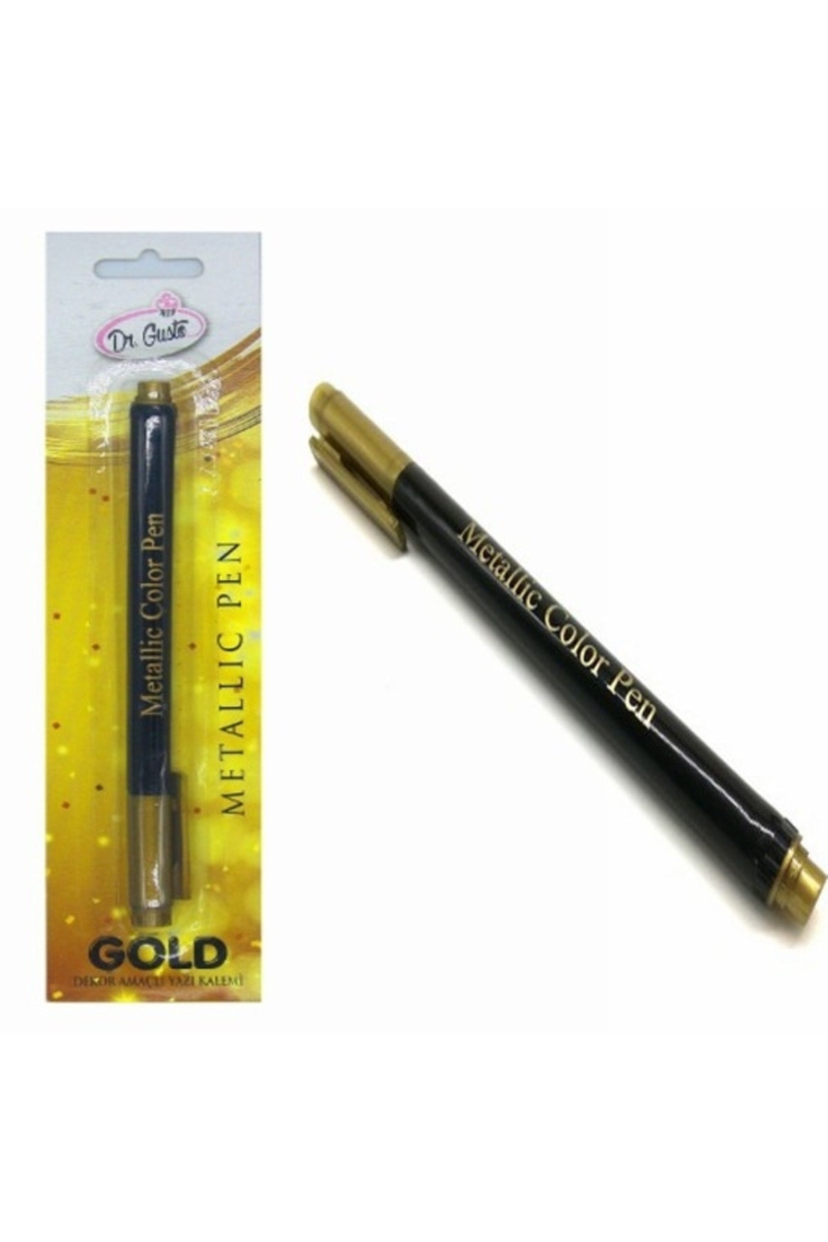 Gold Renk Metalik Gıda Kalemi-altın Renk Yazı Kalemi