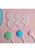 Cakepops Çoklu Altıgen Lolipop Şekerleme Çikolata & Pasta Silikon Kalıbı
