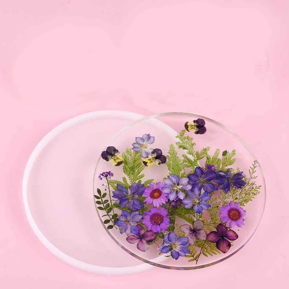 Epoksi Silikon Kalıp Bardak Altlığı Düz Yuvarlak (19 CM)