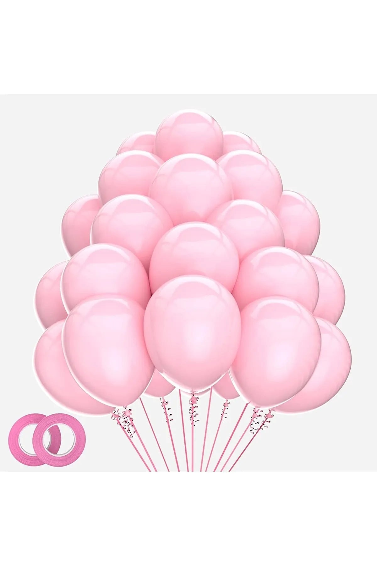 Pembe Metalik Balon 12 Adet