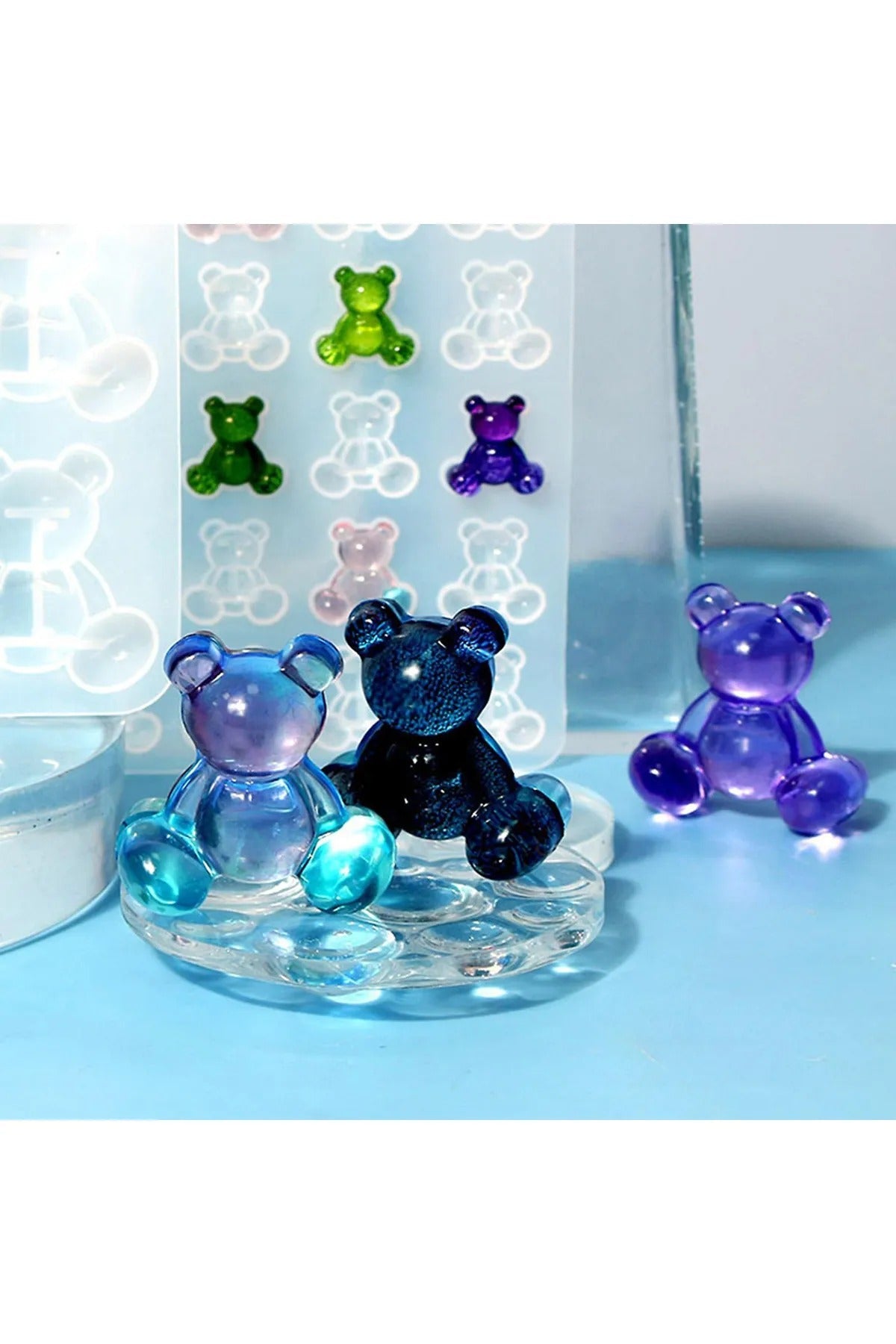 Epoksi Silikon Çoklu Haribo Ayıcık Kalıbı