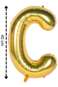 Folyo Balon C Harfi Helyum Balon 40 Cm Altın Renk