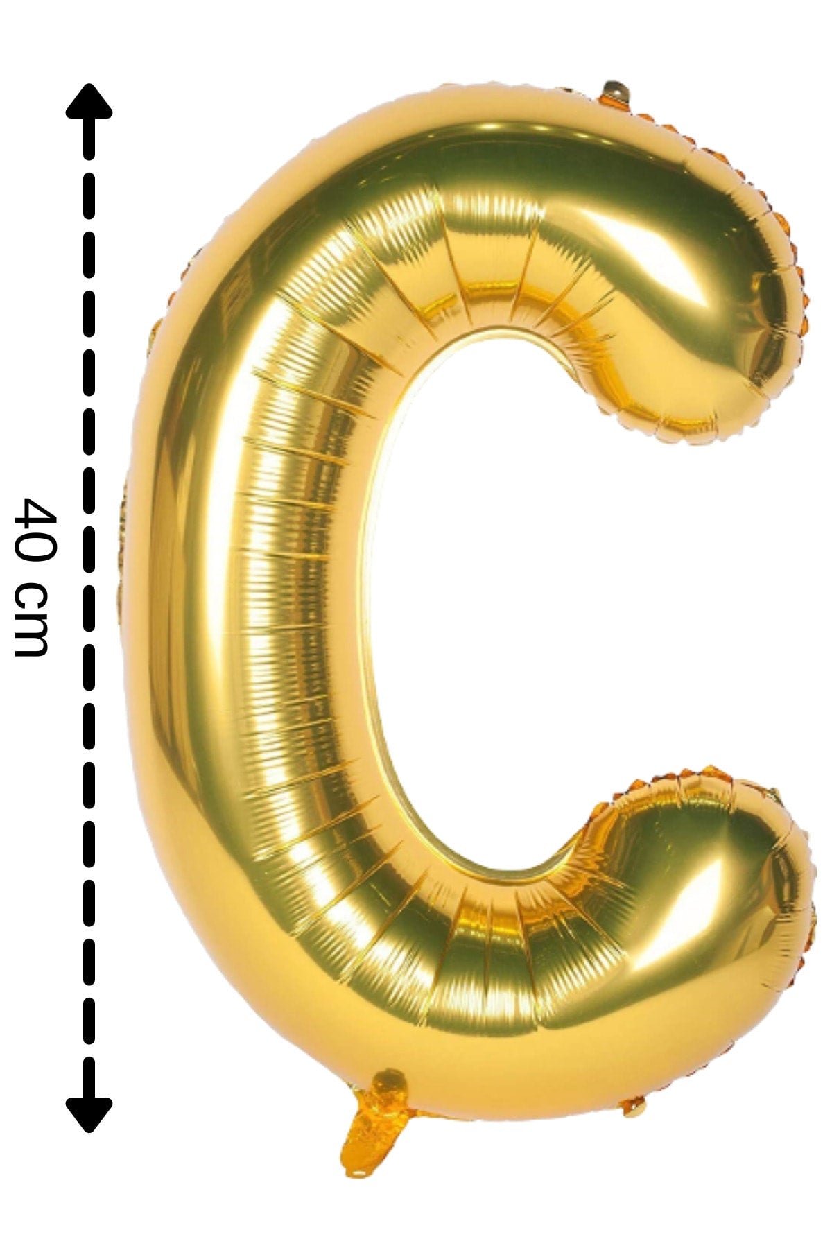 Folyo Balon C Harfi Helyum Balon 40 Cm Altın Renk