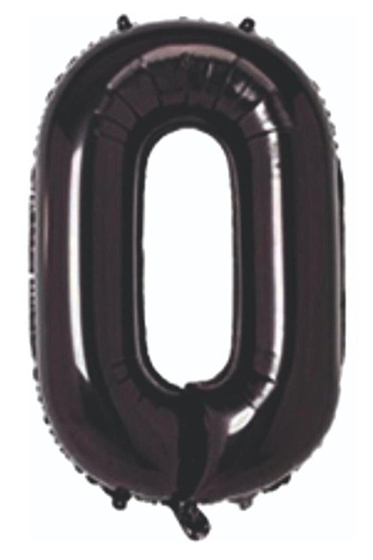 Folyo Balon 0 Rakamı Helyum Balon 100 Cm Siyah Renk
