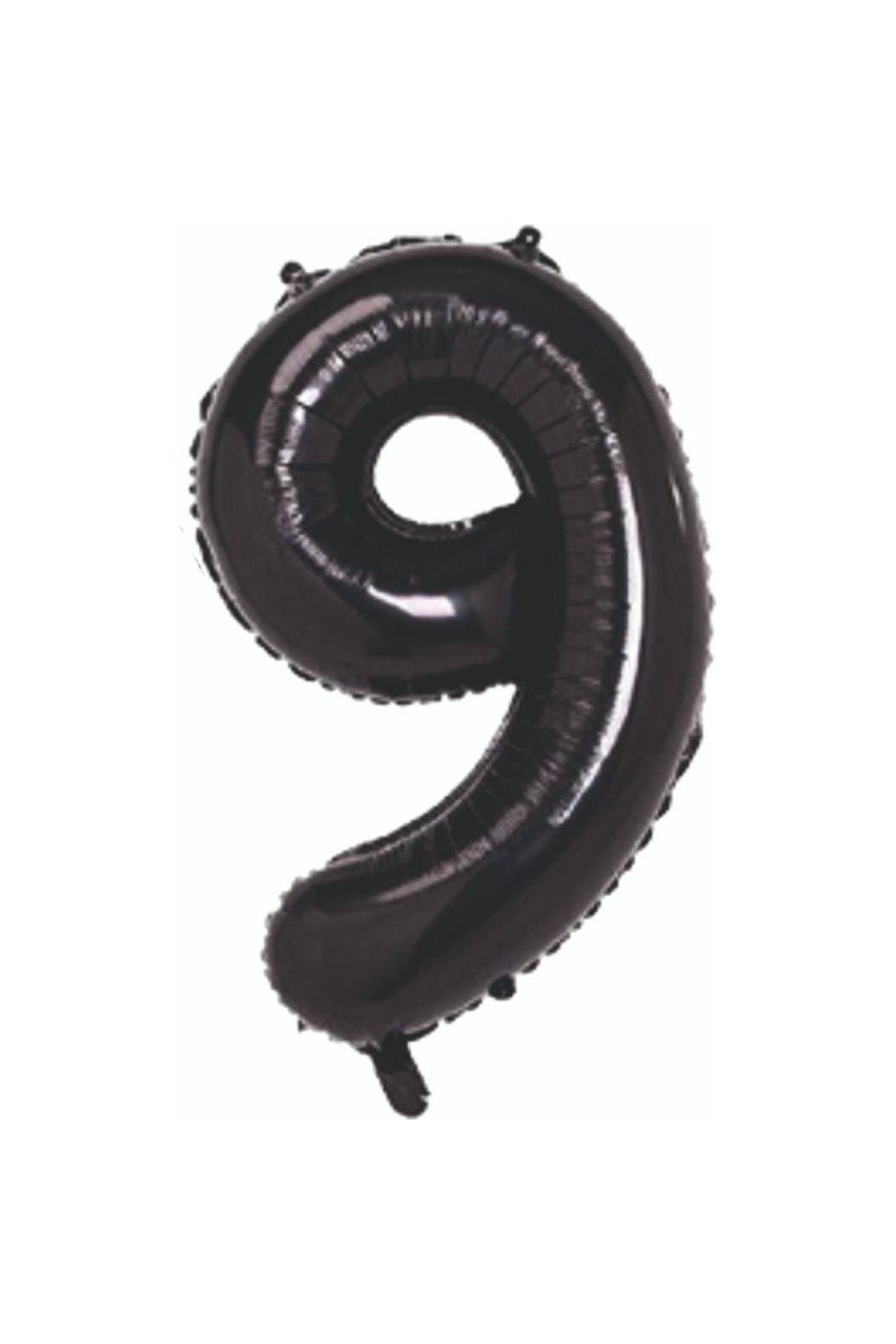 Folyo Balon 9 Rakamı Helyum Balon 76 Cm Siyah Renk