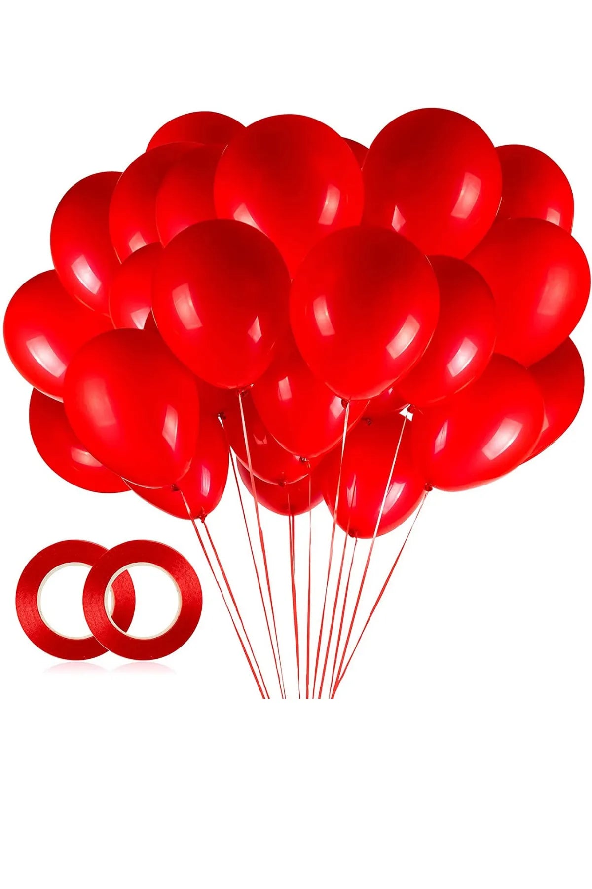 Kırmızı Metalik Balon 12 Adet