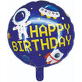 Uzay Temalı Happy Birthday Folyo Balon