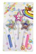 Yıldız Figürlü 3d Tasarımlı Mum Pembe Renk 2 Rakamı 13 Cm (Agamograph Mum)