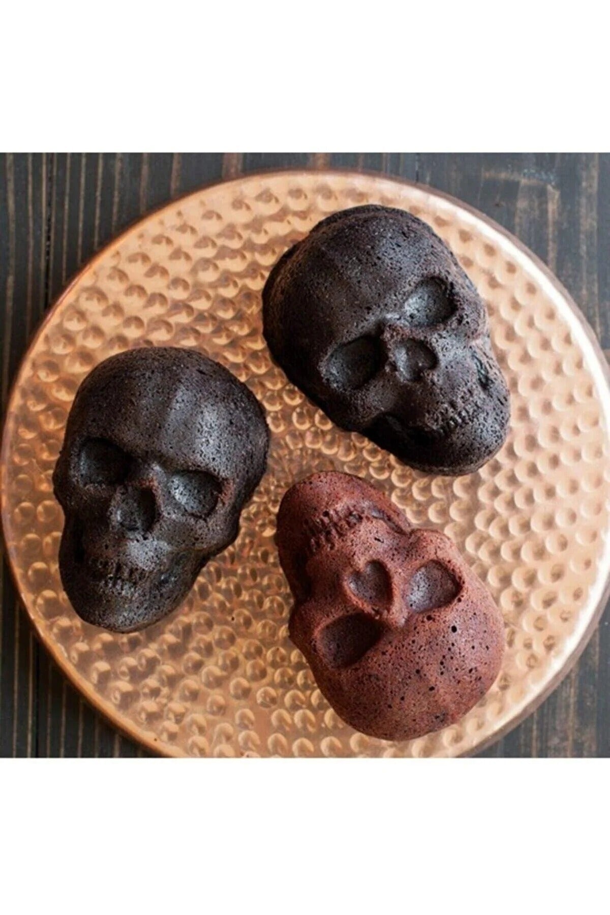 Tinky Winky Cadılar Bayramı Halloween Temalı Kuru Kafa Silikon Kek Çikolata Muffin Kalıbı