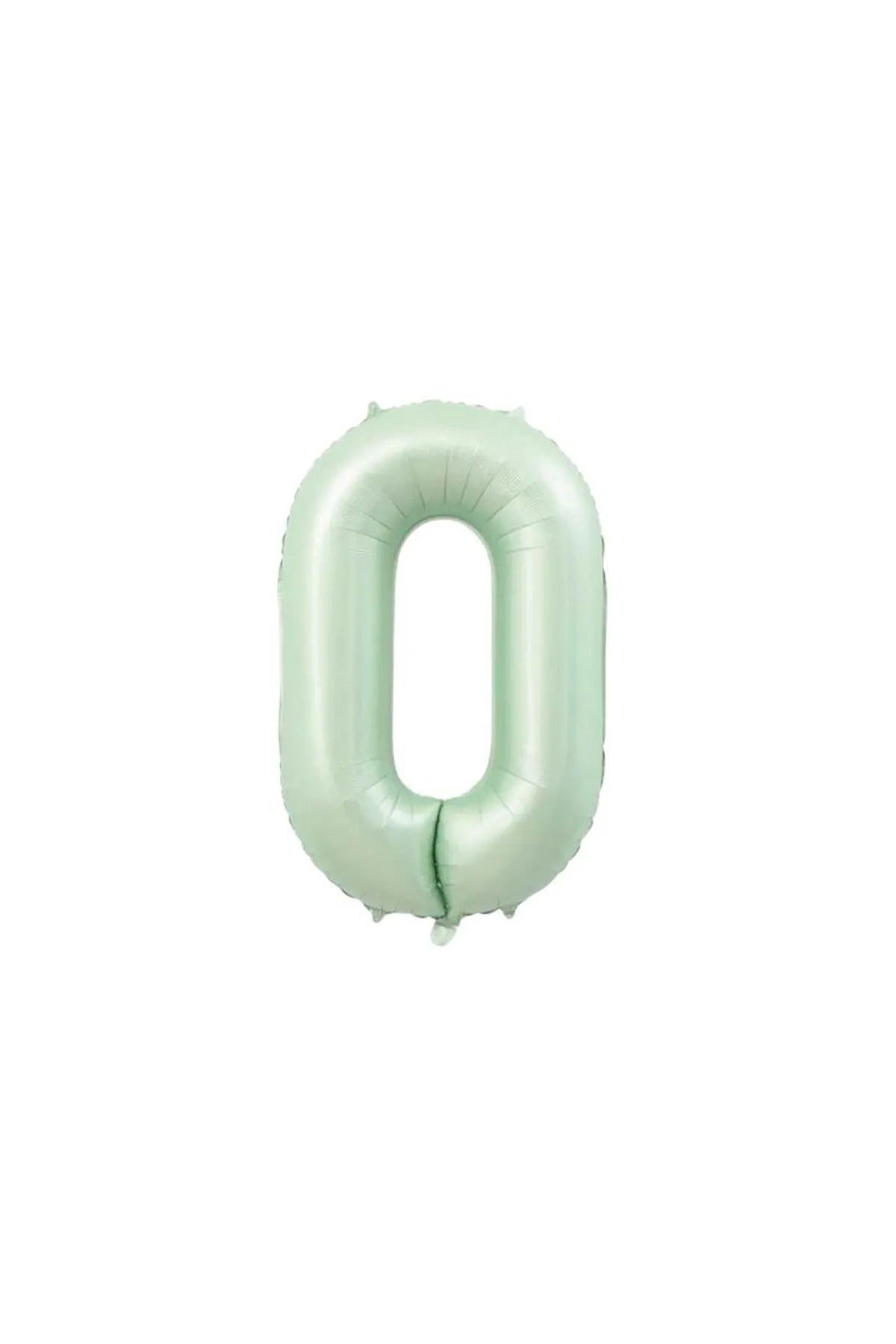 Folyo Balon 0 Rakamı Helyum Balon 76cm Retro Yeşil Renk