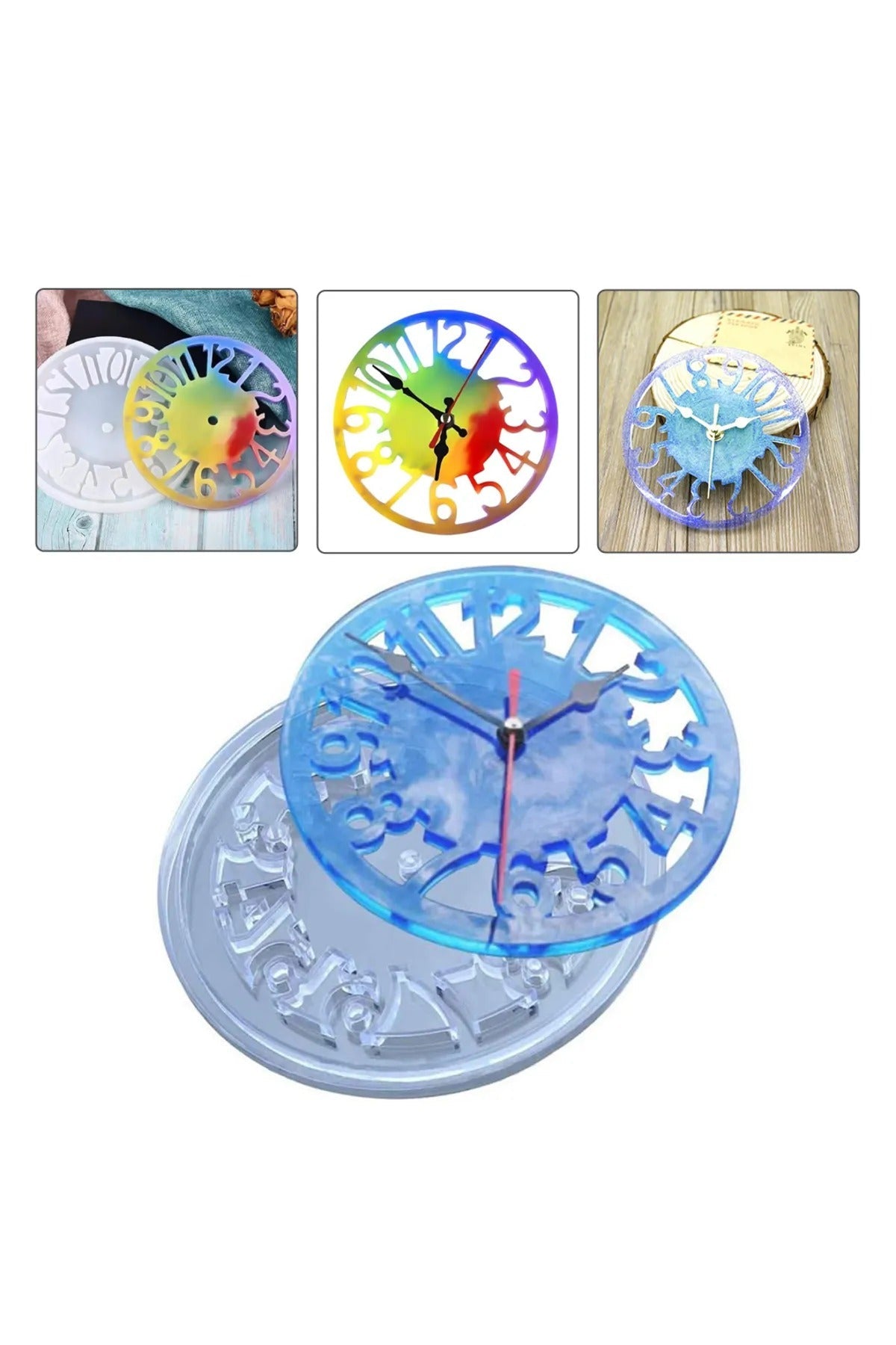 Epoksi Saat Kalıbı Silikon (15.3 cm)