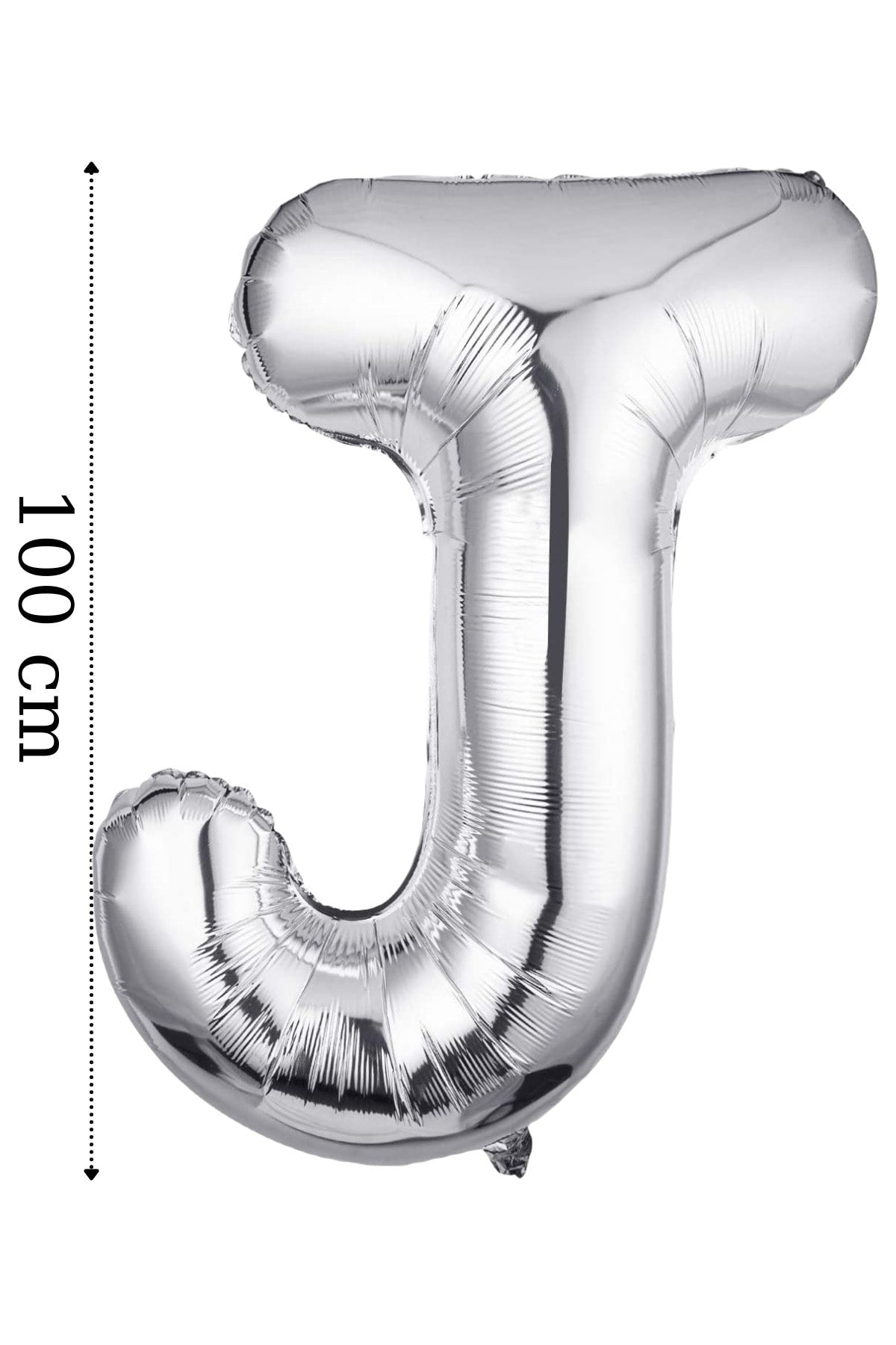 Folyo Balon J Harfi Helyum Balon 100 Cm Gümüş Renk