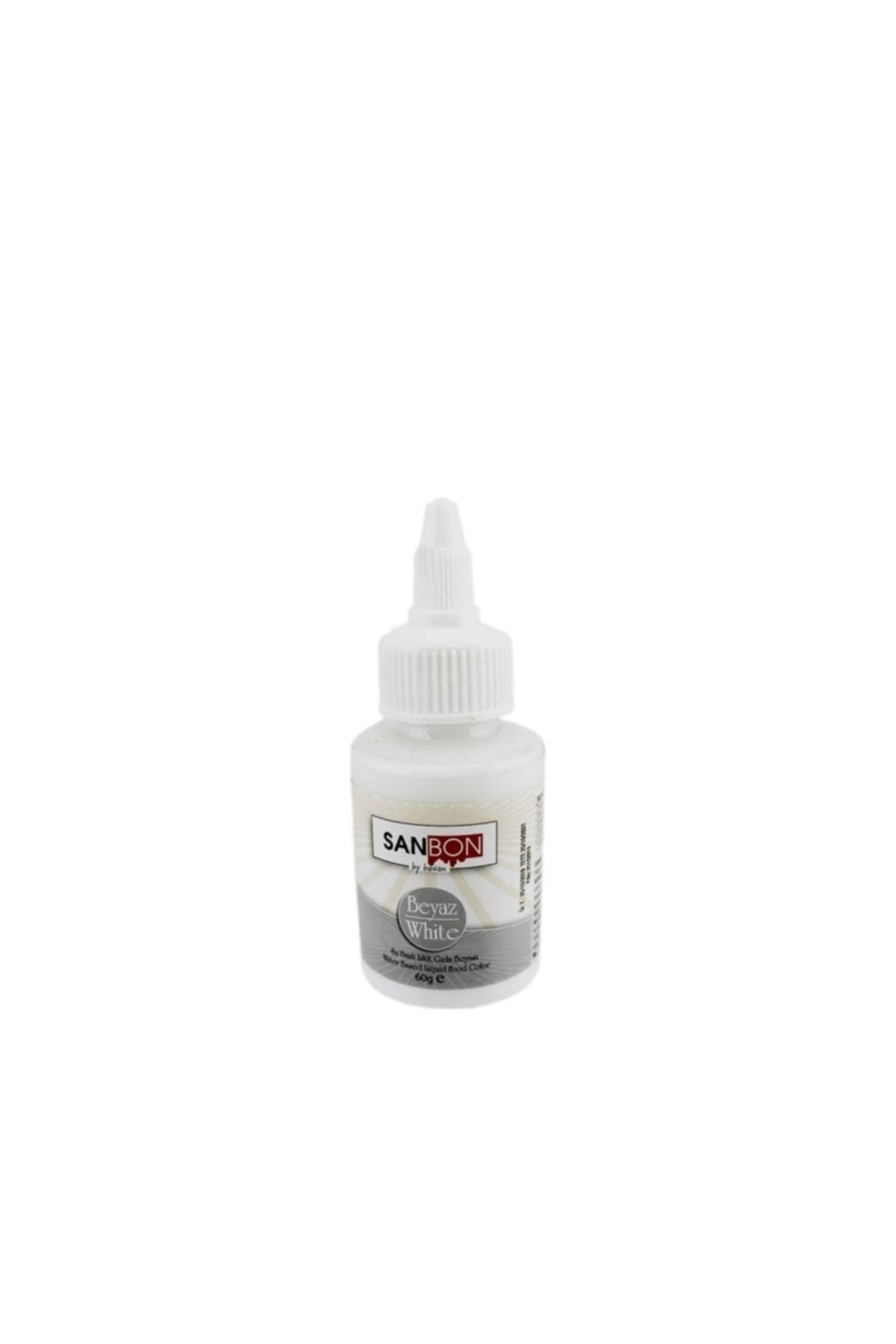 Gıda Boyası Su Bazlı Likit Sıvı Gıda Boyası 60 Gr Beyaz Renk