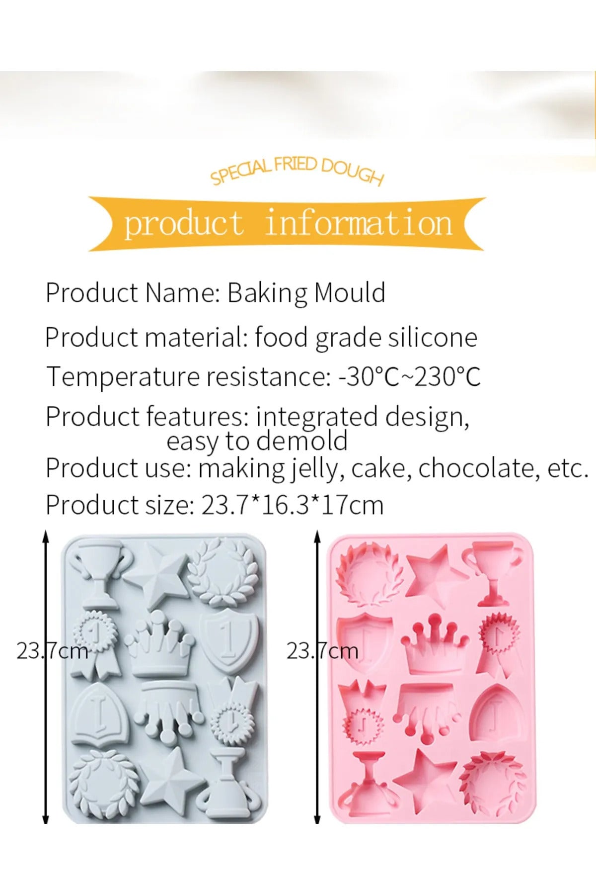 Silikon Ödül Temalı Kek Çikolata Kalıp