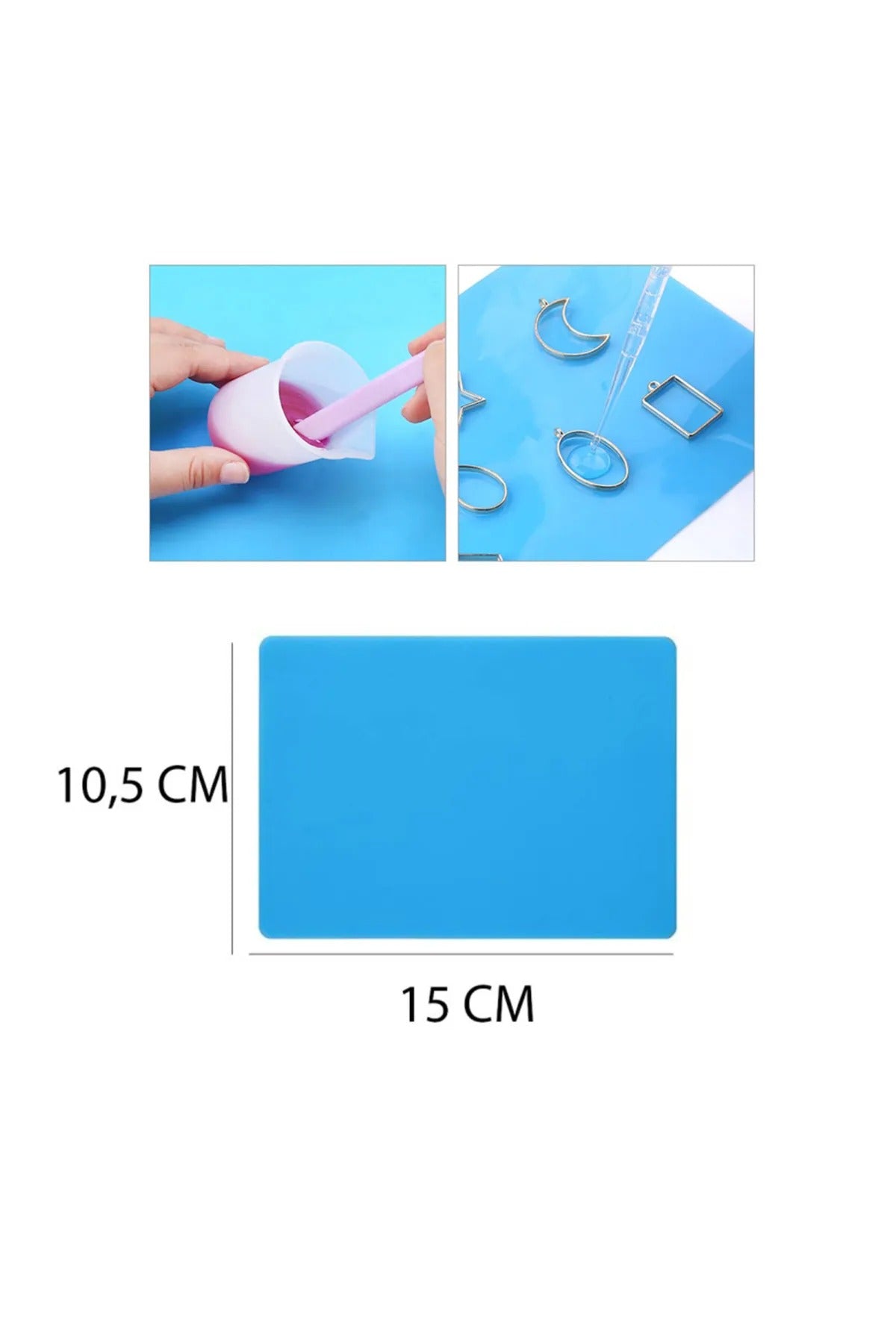 Epoksi Masa Koruyucu Silikon Pedi Silikon Çalışma Matı (15x10cm)