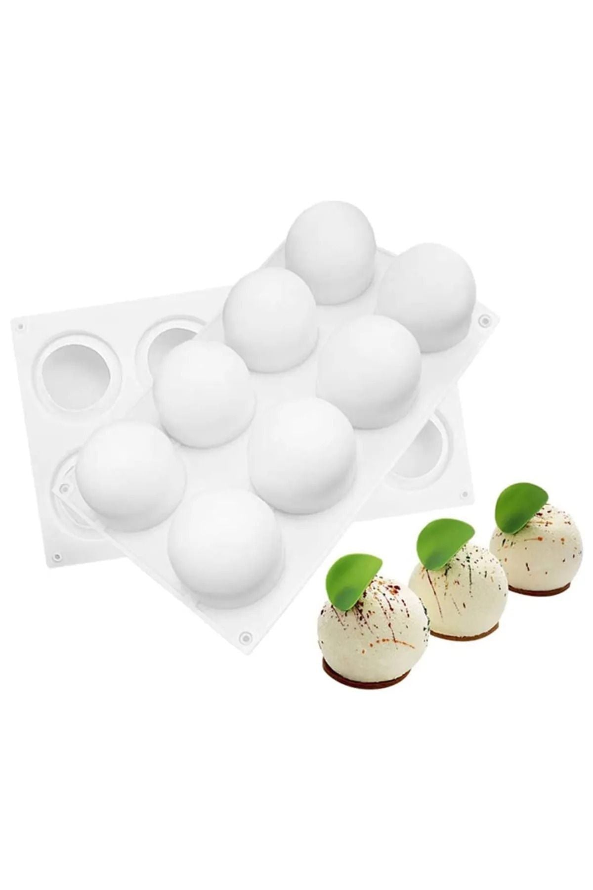Yuvarlak Top Tatlı Mousse Çikolata Truffle Sakız Silikon Kalıbı