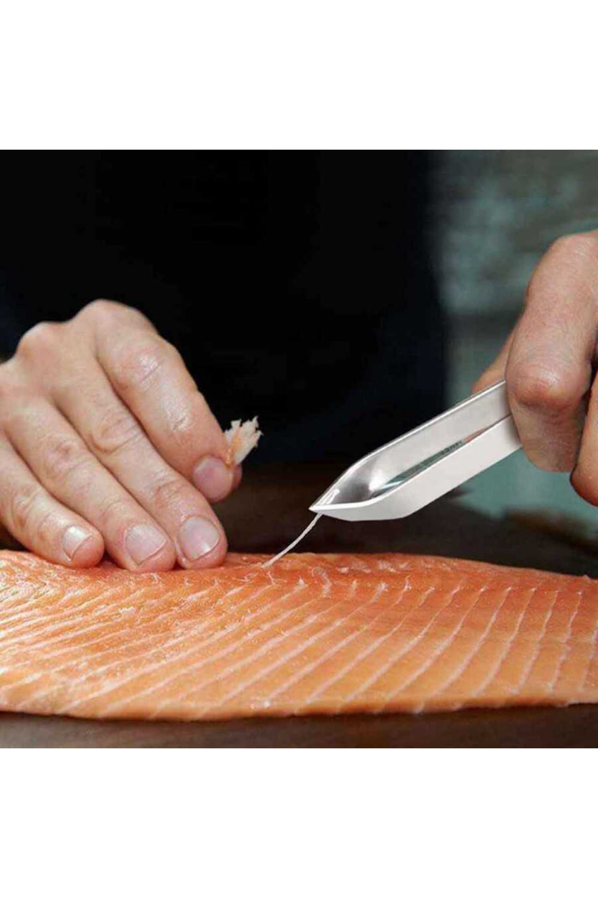 Şef Cımbızı Yassı Balık Kılçık Cımbızı Metal Profesyonel Şef Cımbızı Mutfak Restorant Gıda Cımbızı