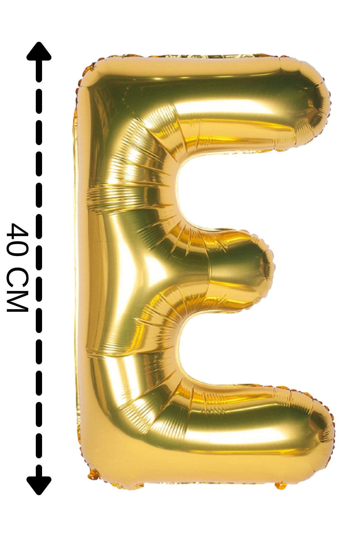 Folyo Balon E Harfi Helyum Balon 40 Cm Altın Renk