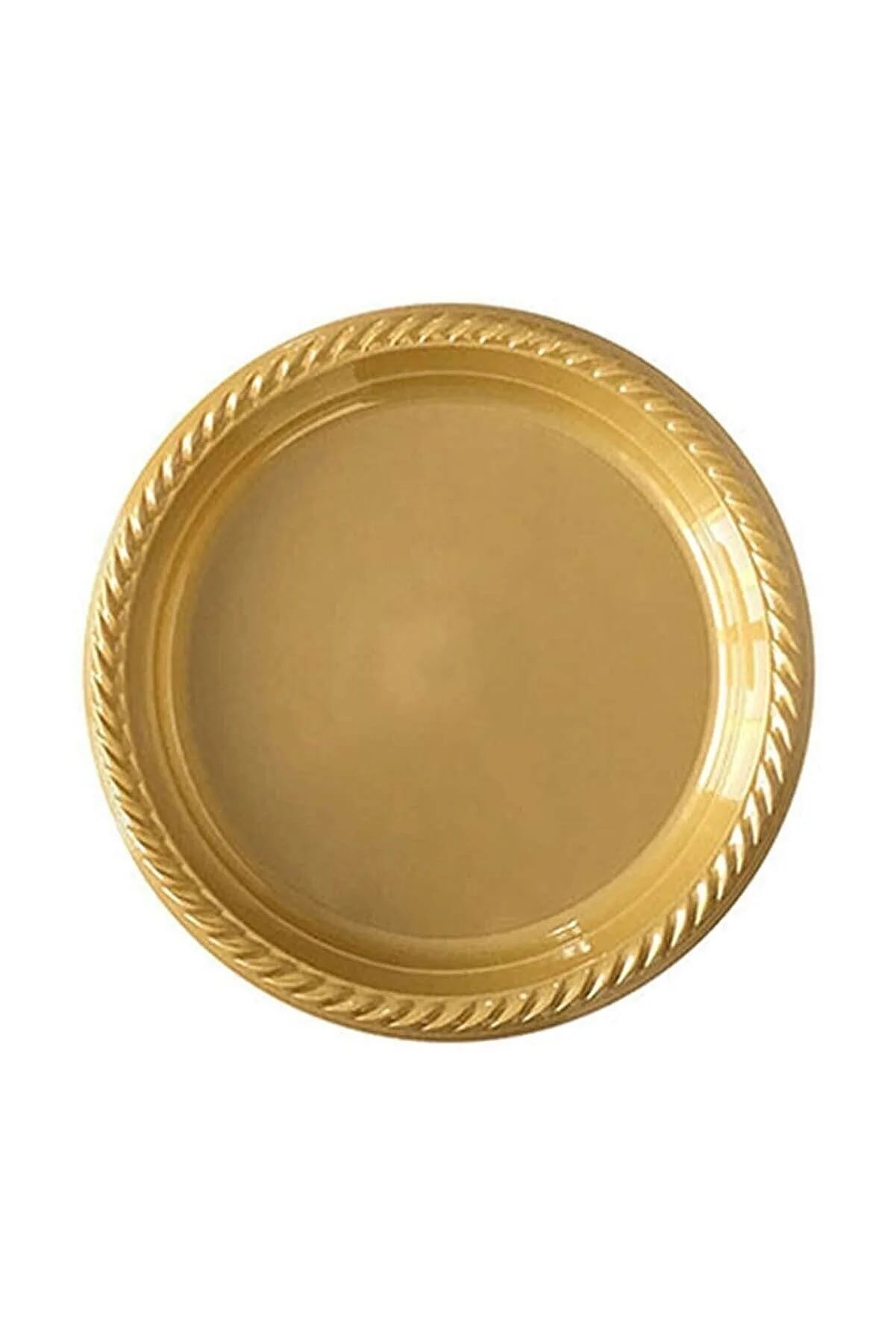Tabak Plastik Tabak 25 Adet Gold Altın