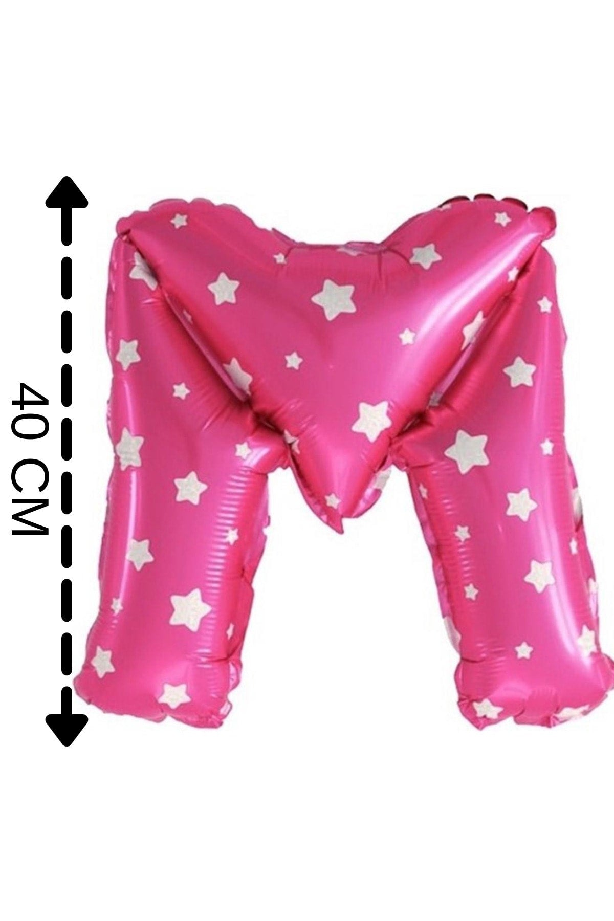 Folyo Balon M Harfi Helyum Balon 40 Cm Pembe Renk