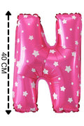 Folyo Balon N Harfi Helyum Balon 40 Cm Pembe Renk