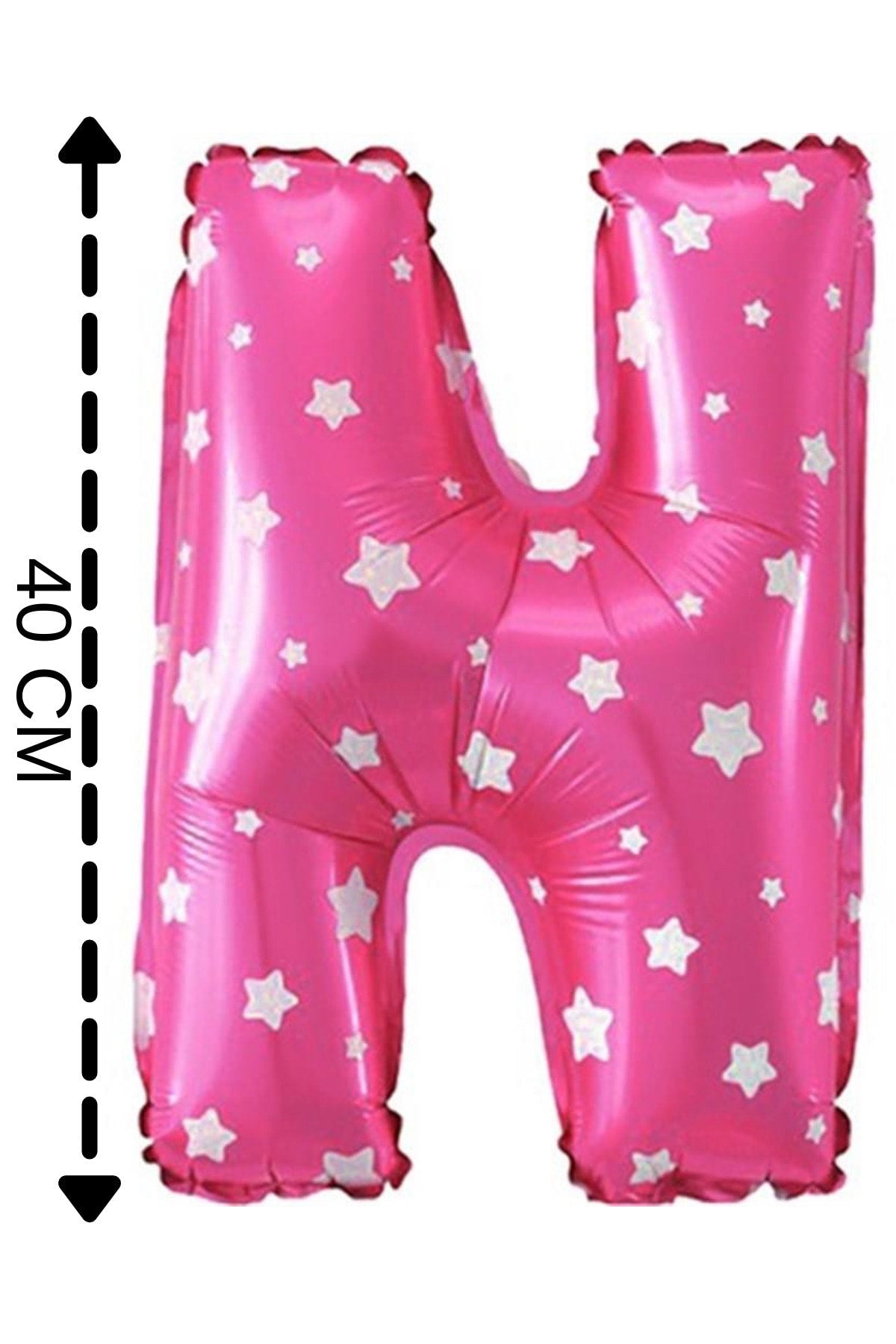 Folyo Balon N Harfi Helyum Balon 40 Cm Pembe Renk