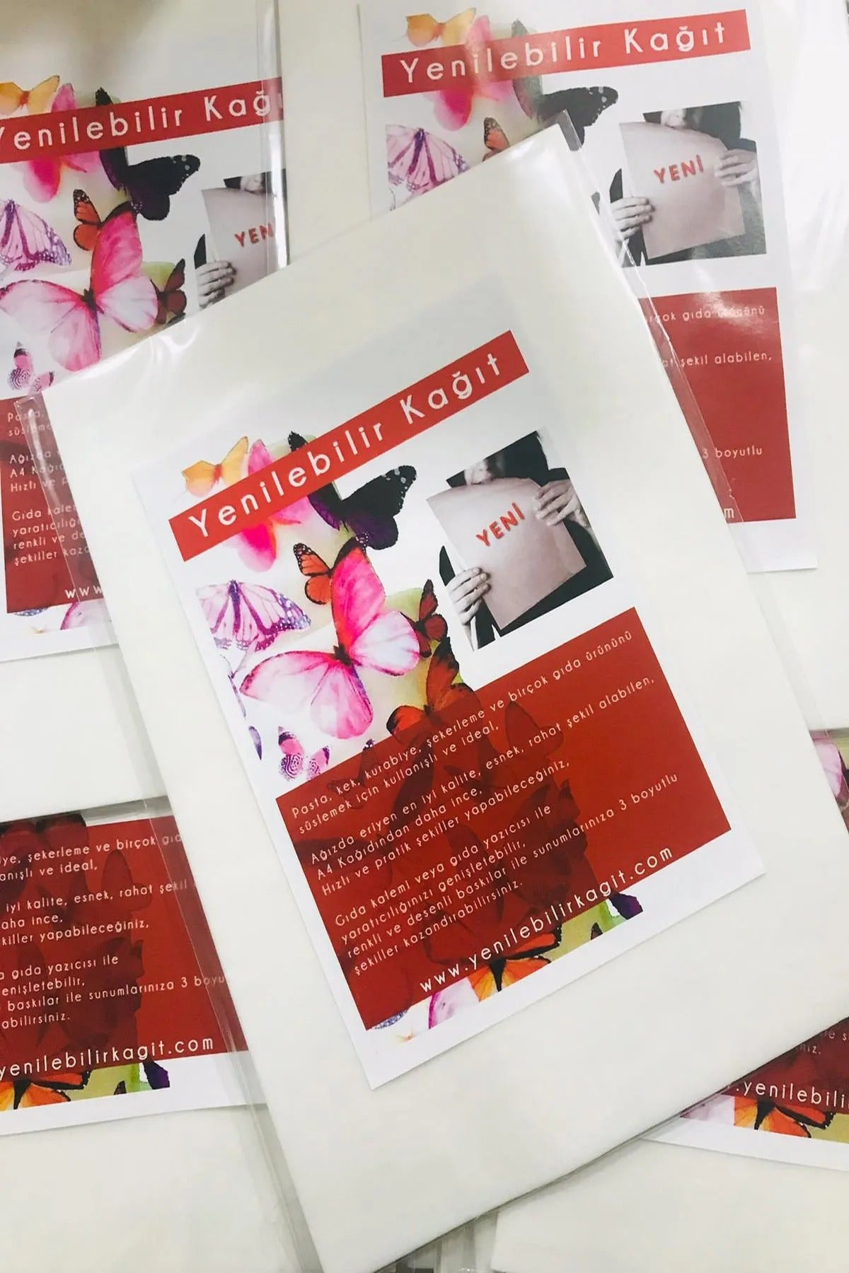 Yenilebilir Kağıt Wafer Paper Beyaz Yenilebilir Kağıt 100 Adet