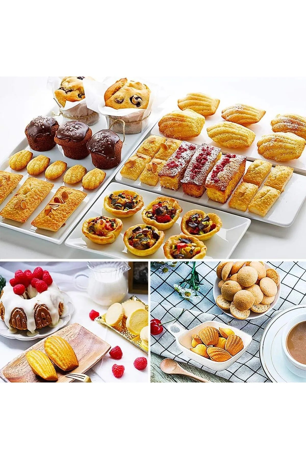 Silikon Madlen Desenli Kurabiye Çikolata Kalıbı