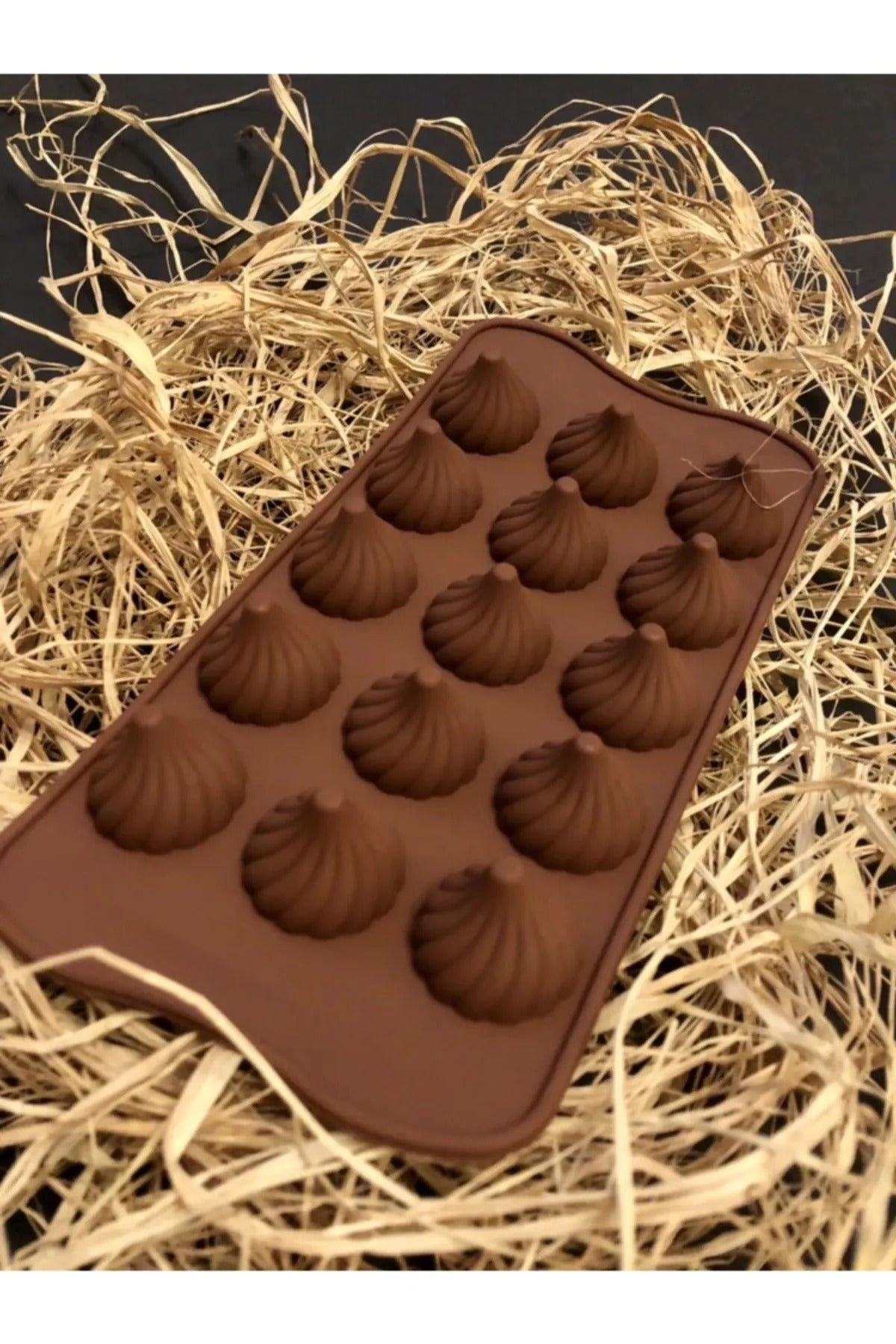 Silikon Burgulu Desen Çikolata Kalıbı