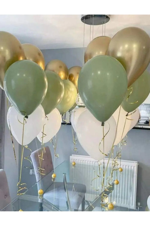 Beyaz Retro Balon 100 Adet 5 İnç
