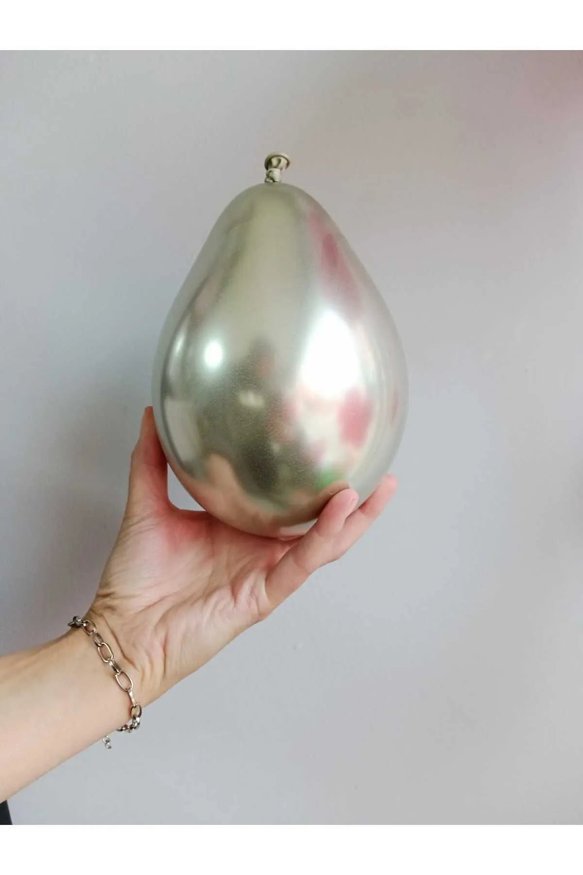 White Gold Krom Balon 100 Adet 5 inç