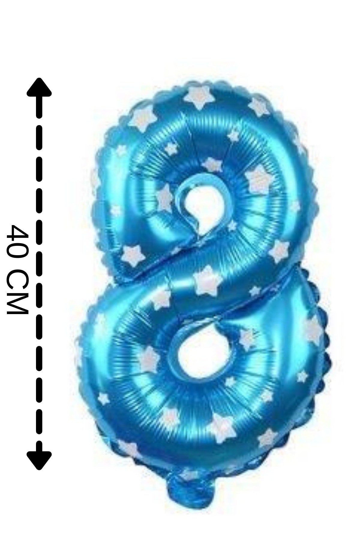 Folyo Balon 8 Rakamı Helyum Balon 40 Cm Mavi Renk