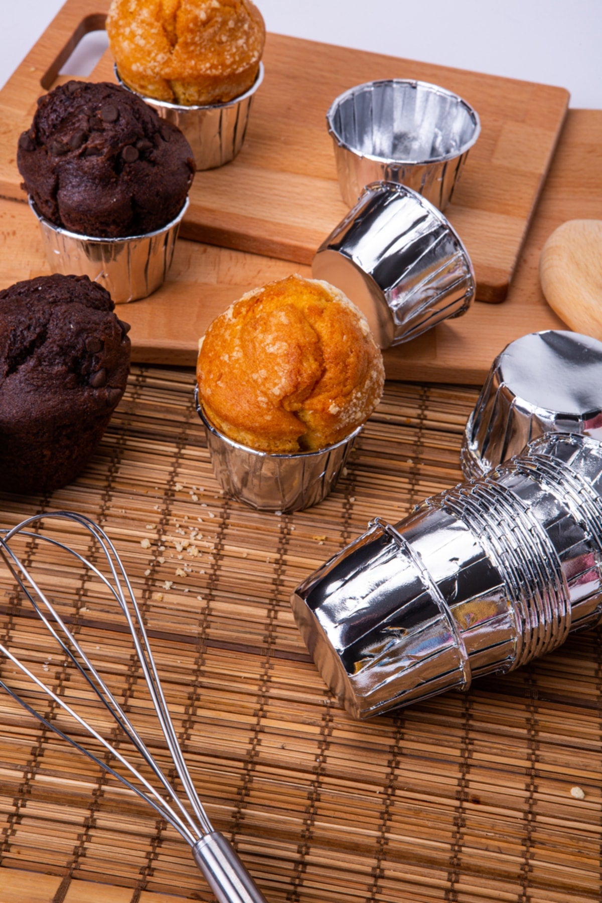 Muffin Cupcake Kalıbı İçi Gold Gümüş Renk 25 Adet