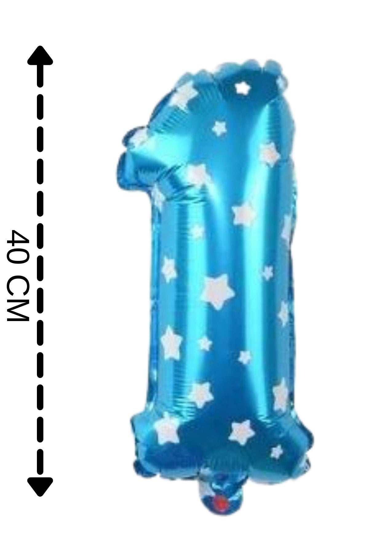 Folyo Balon 1 Rakamı Helyum Balon 40 Cm Mavi Renk