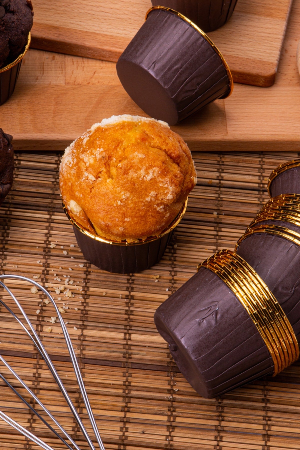 Muffin Cupcake Kalıbı İçi Gold Kahverengi Renk 25 Adet