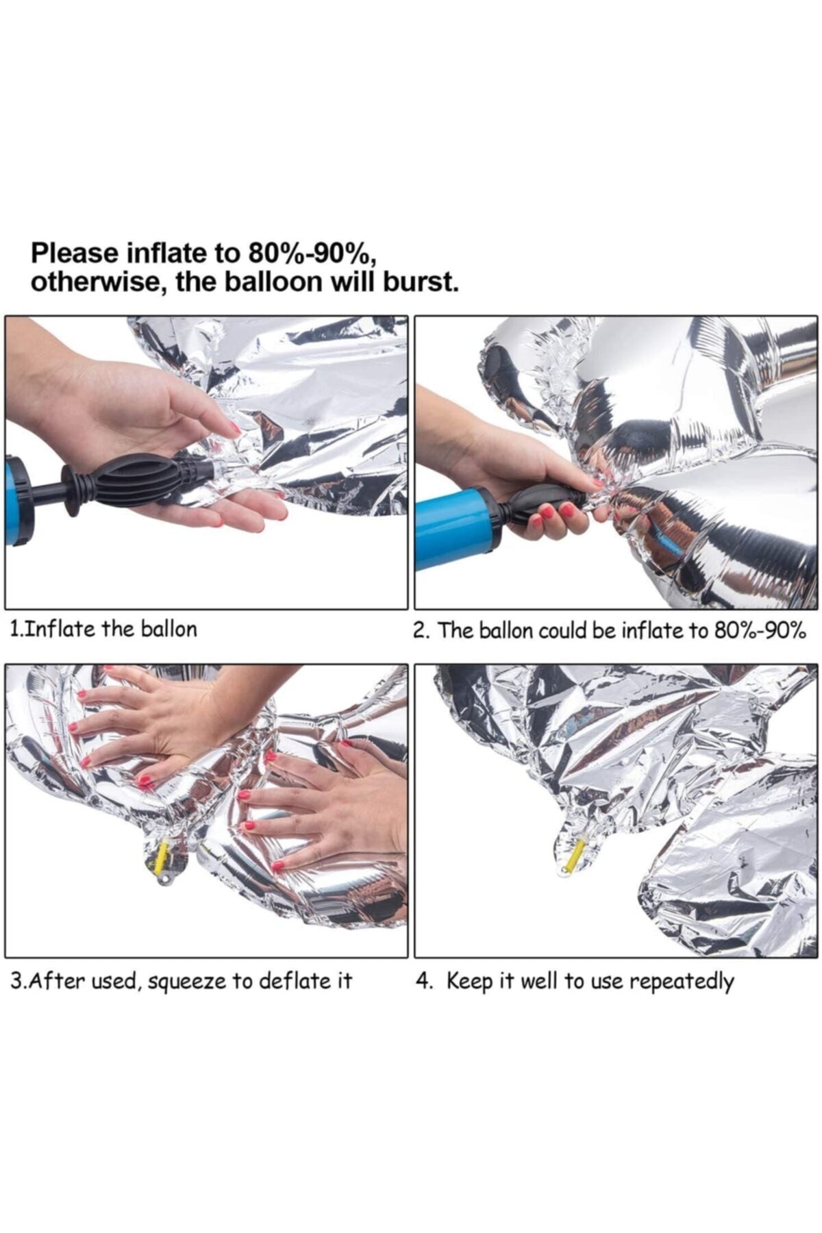 Folyo Balon 2 Rakamı Helyum Balon 40 Cm Mavi Renk
