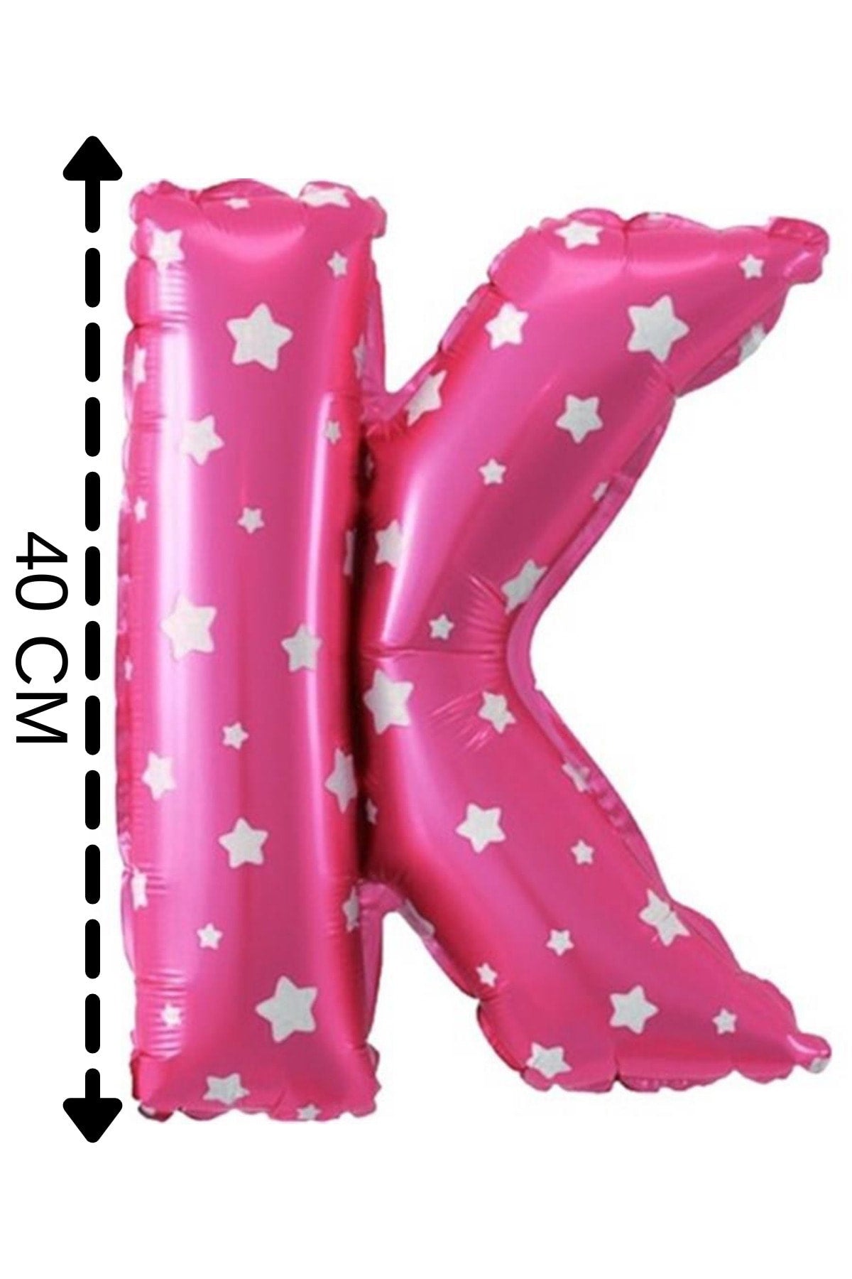 Folyo Balon K Harfi Helyum Balon 40 Cm Pembe Renk