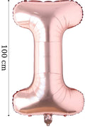 Folyo Balon I Harfi Helyum Balon 100 Cm Rose Renk