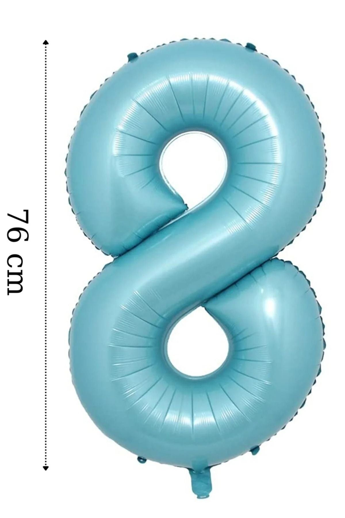 Folyo Balon 8 Rakamı Helyum Balon Mavi Renk