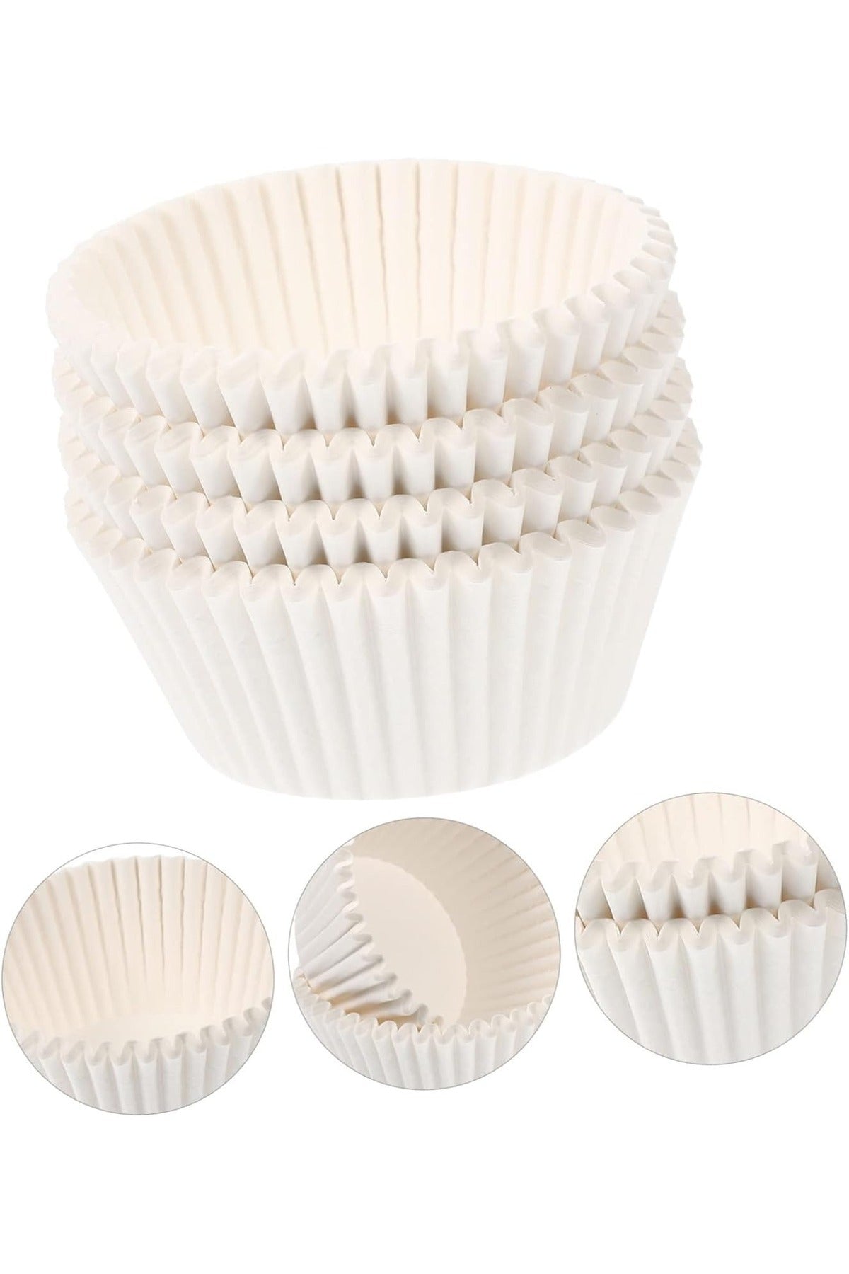Muffin Cupcake Mini Kek Kalıbı Kapsülü Beyaz Renk 100 Adet