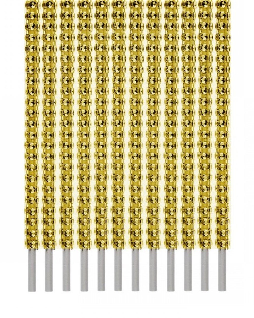 Taşlı Cake Pops Çubuğu-Altın/12li