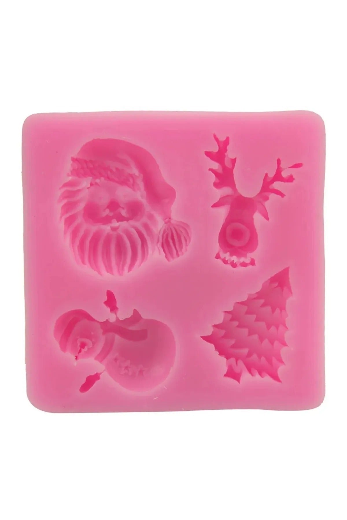 Silikon Noel Baba Noel Ağacı Geyik Kardan Adam Şekli Çikolata Kek Kalıbı