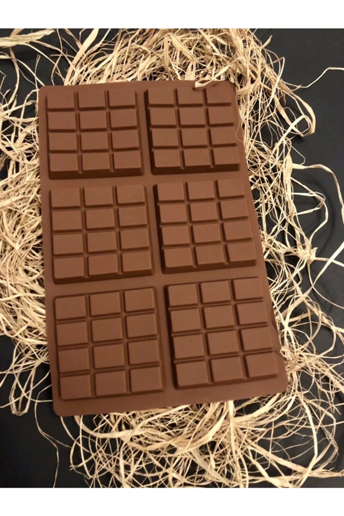 Silikon Büyük Tablet  Desenli Kek Sabun Çikolata Kalıbı