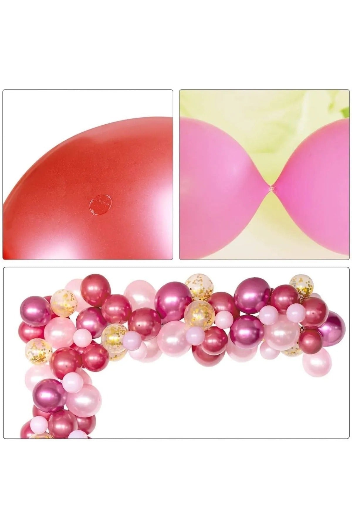 Deniz Kumu Balon Seti Pastel Soft Balon Zinciri 1 Yaş 75'li