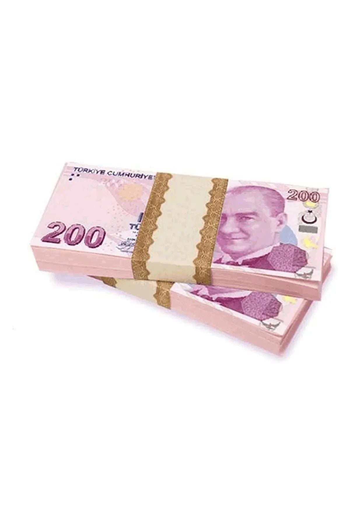 Geçersiz Düğün Sahte Şaka Oyun Parası 50 Adet 200 Tl