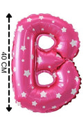 Folyo Balon B Harfi Helyum Balon 40 Cm Pembe Renk