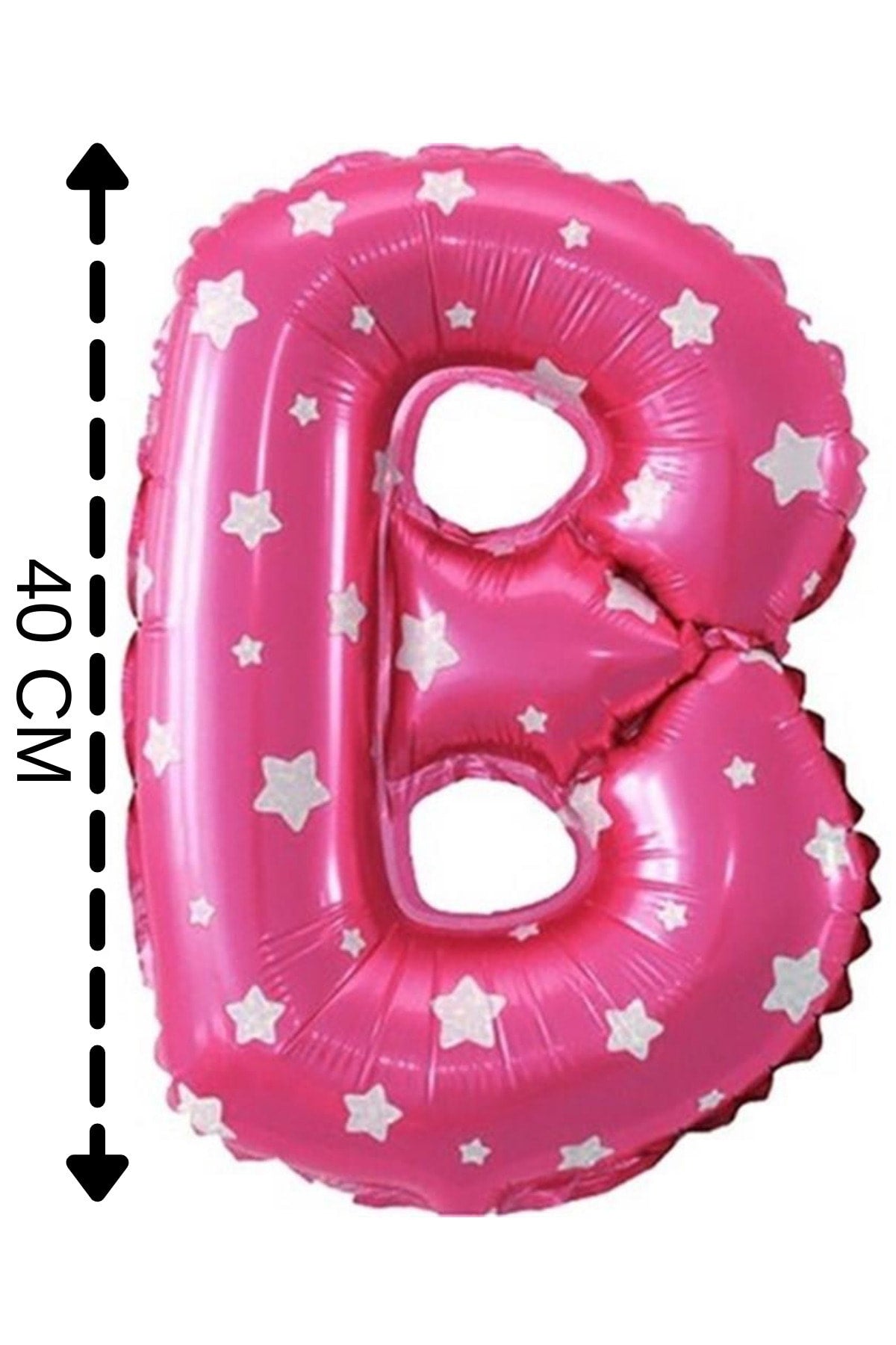 Folyo Balon B Harfi Helyum Balon 40 Cm Pembe Renk